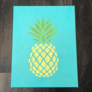 Handmade pineapple acrylic painting